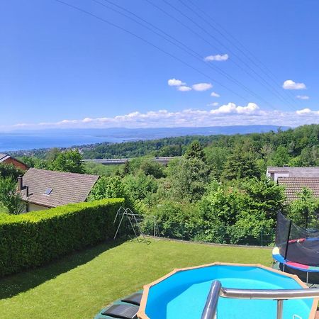 Joli Studio Avec Terrasse Et Vue Exclusivement Pour Non Fumeurs Belmont-sur-Lausanne Exterior foto